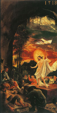 Albrecht Altdorfer, ZMARTWYCHWSTANIE, 1518, Kunsthistorisches Museum, Wiedeń